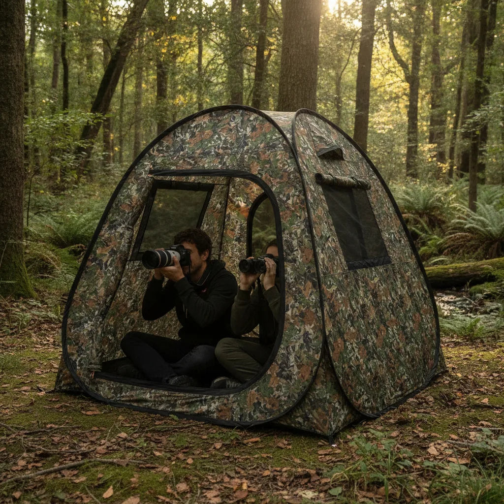 Tente d'affût photo camouflage 2 personnes