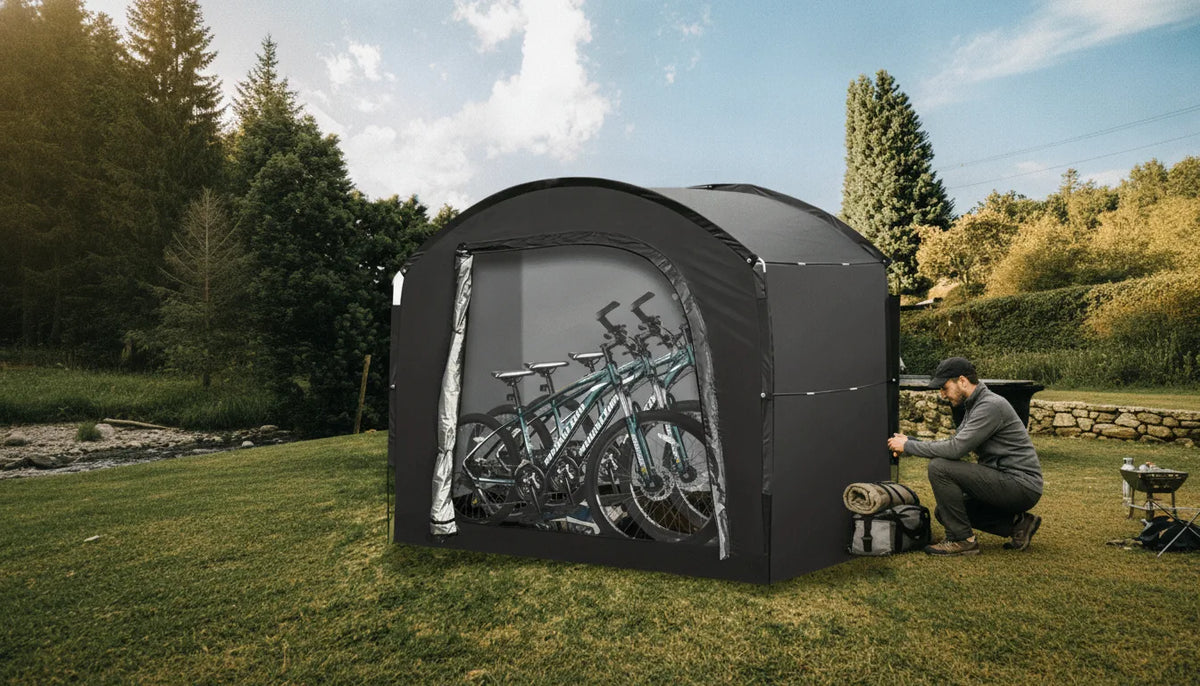 Tente Vélo 4 Places : Abri Camping & Rangement Extérieur