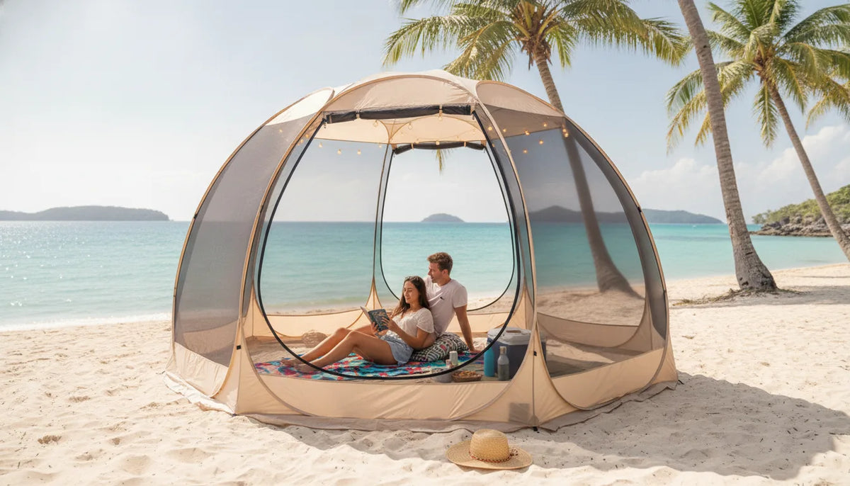Tente de plage 2 secondes 12-15 personnes