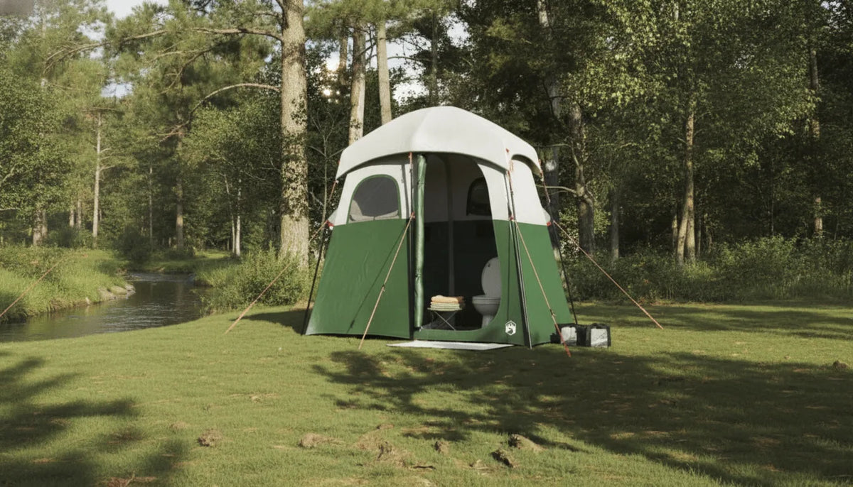Tente de Douche Camping Polyvalente 2 Compartiments