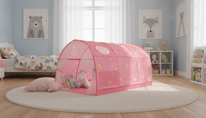 Tente Tunnel Enfant Pop-Up Etoiles et Lune