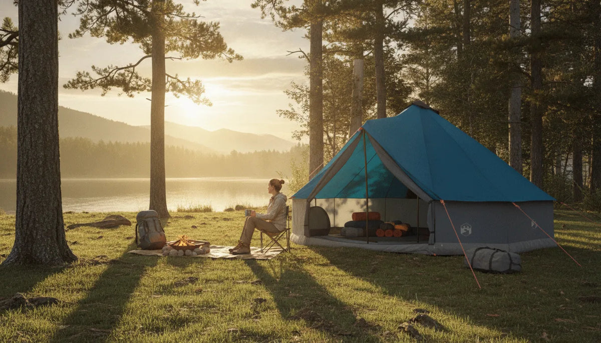 Tente Tipi Camping 6 Personnes Imperméable