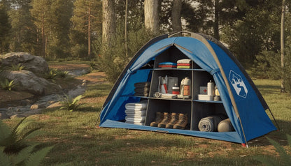 Tente de Stockage Camping Organisée 9 Compartiments