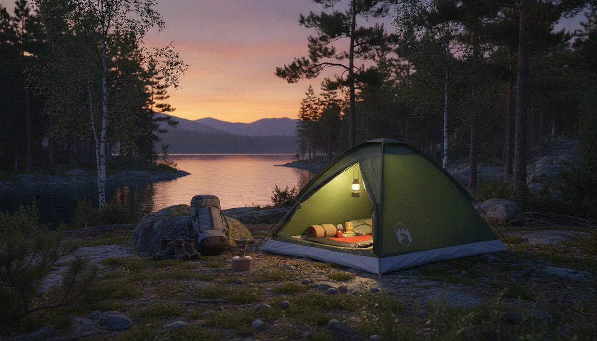 Tente Dôme 2 Places Vert Olive - Camping & Pêche