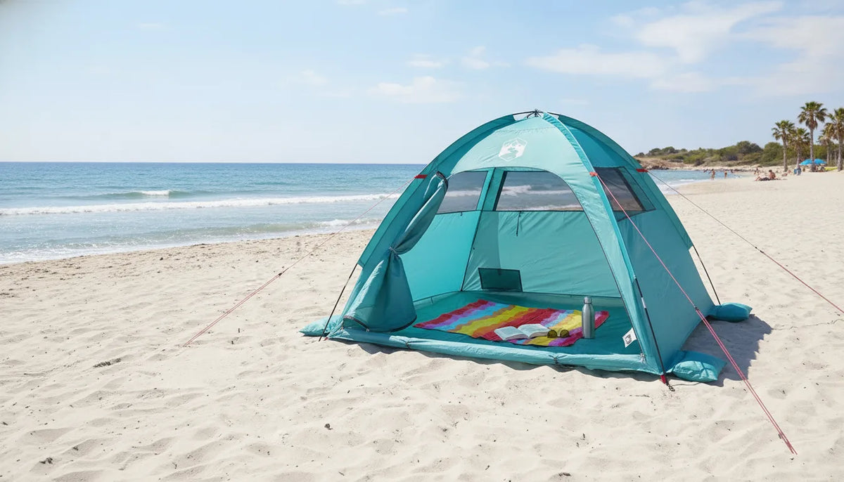 Tente de Plage 3-4 Personnes - Abri Solaire & Vent
