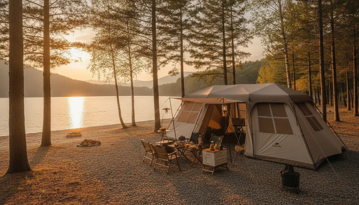 Tente Familiale 6-8 Personnes - Espace Glamping & Montage Rapide