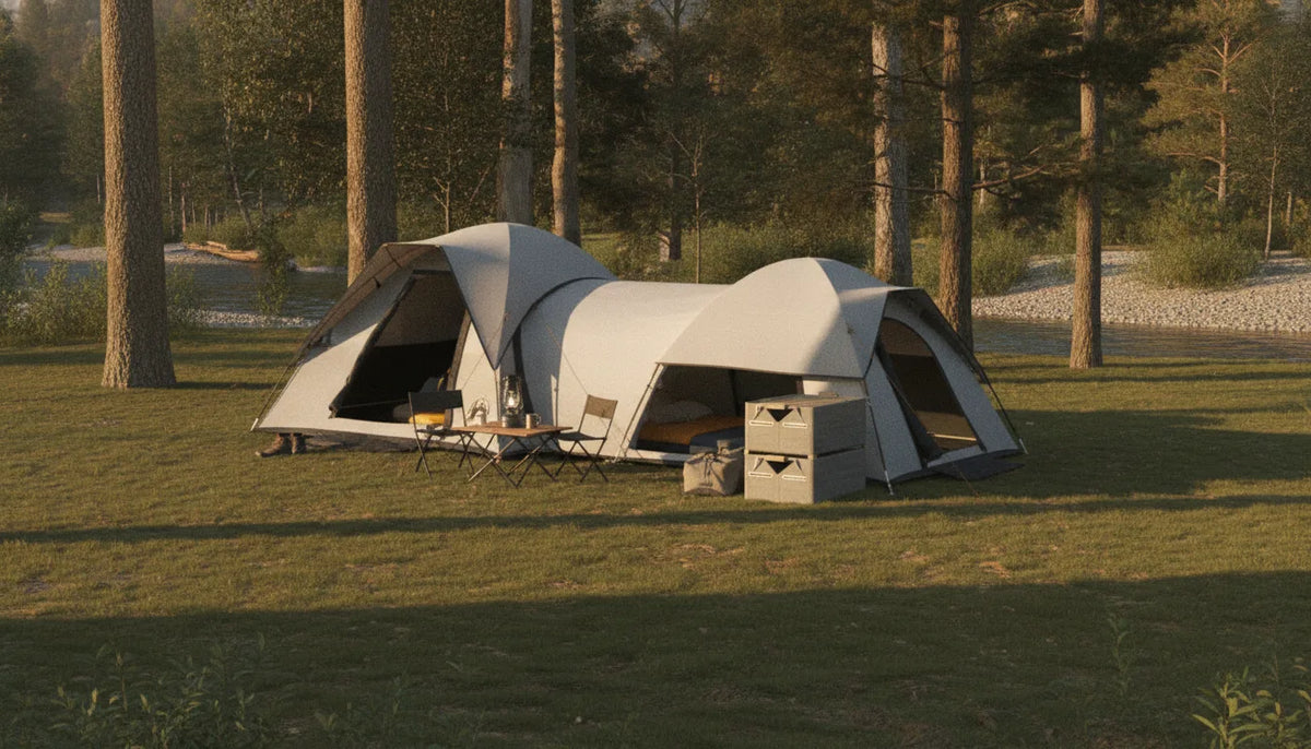 Tente Camping 5 Places 2 Chambres - Confort & Protection
