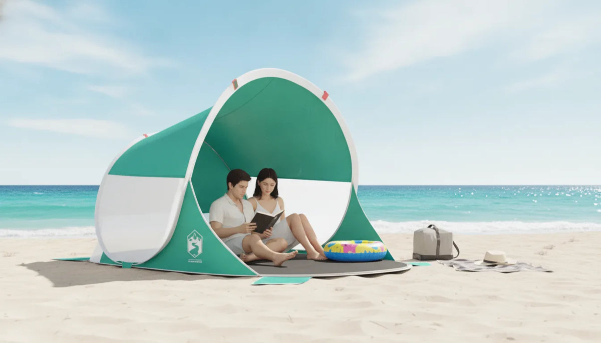 Tente de Plage Pop-Up 2 Secondes Vert d'Eau