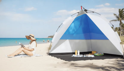Tente de plage anti-UV 2-3 personnes déploiement rapide