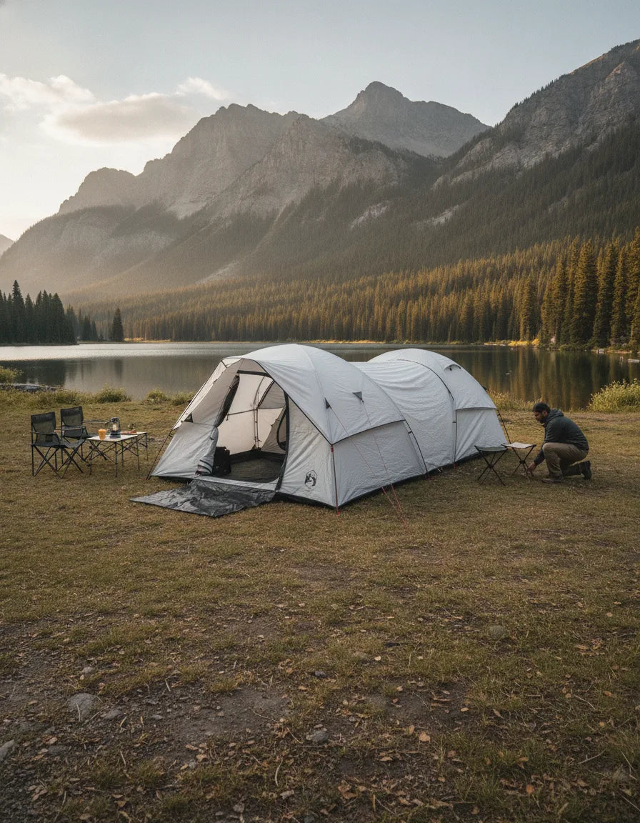 Tente Camping 5 Places 2 Chambres - Confort & Protection