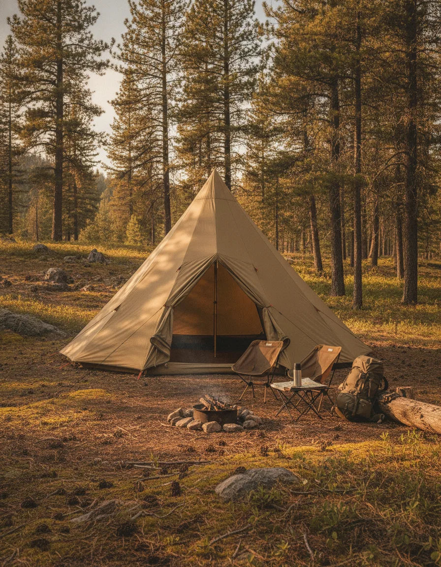 Tente Tipi 6 Personnes 4 Saisons - Confort & Robustesse
