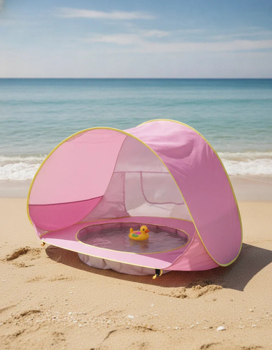 Tente de Plage Bébé Anti-UV avec Piscine Intégrée