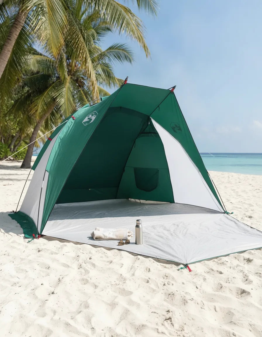 Tente de Plage Pop-Up 2 Personnes Vert d'Eau