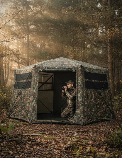 Tente de Chasse Camouflage 4 Personnes Imperméable