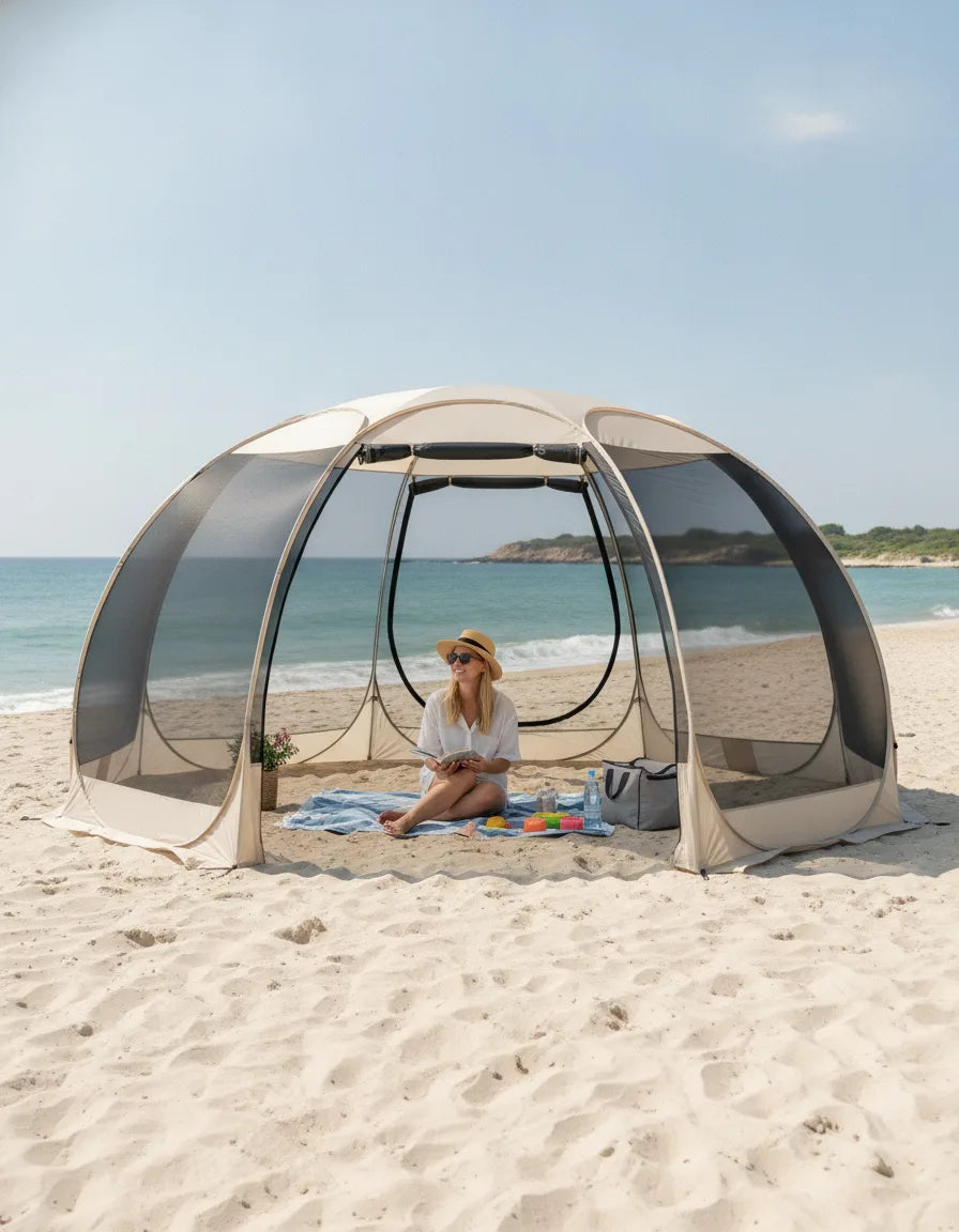 Tente de plage 2 secondes 12-15 personnes