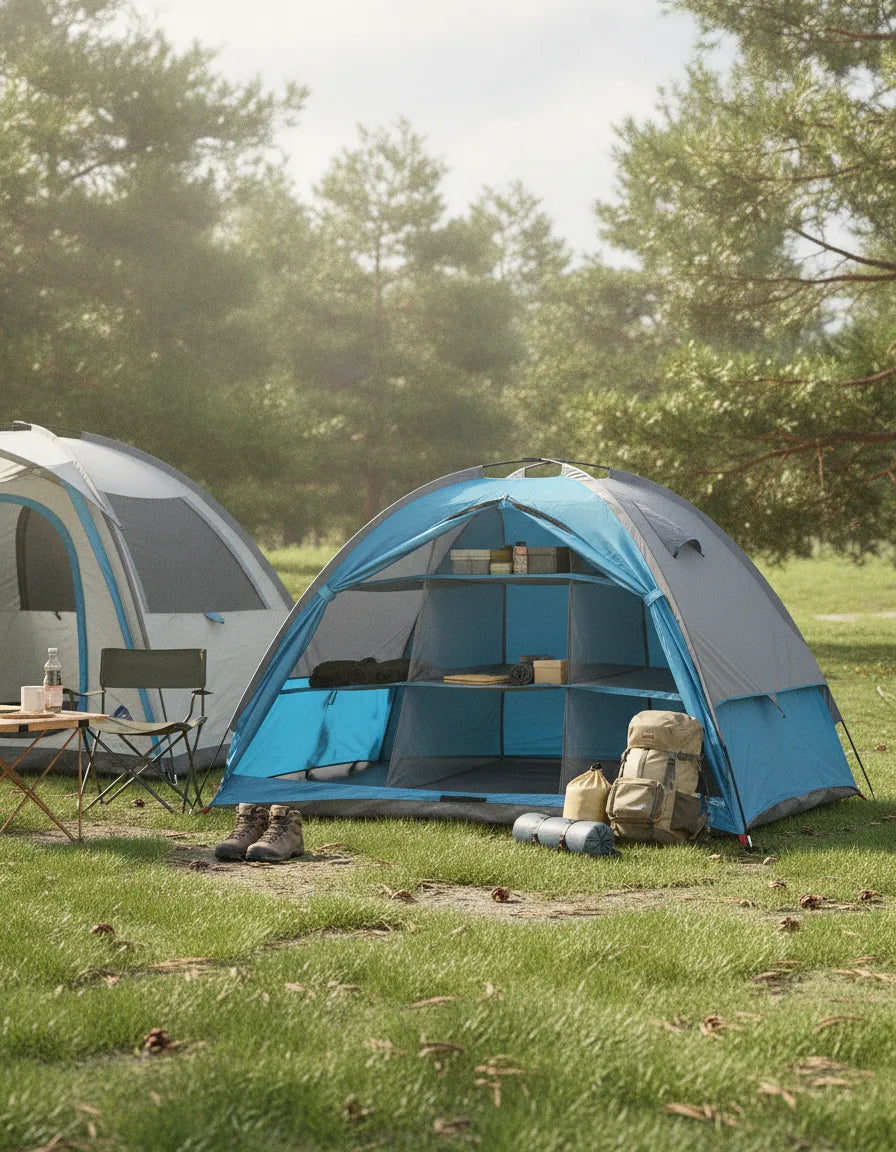 Tente de Stockage Camping Organisée 9 Compartiments