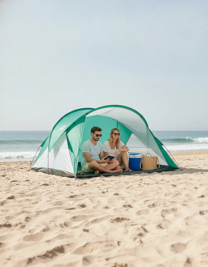Tente Pop-Up Anti-UV 4 Personnes Vert d'Eau