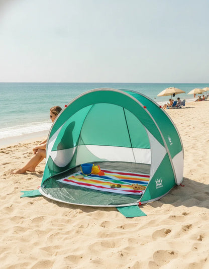 Tente de Plage Pop-Up 2 Secondes Vert d'Eau