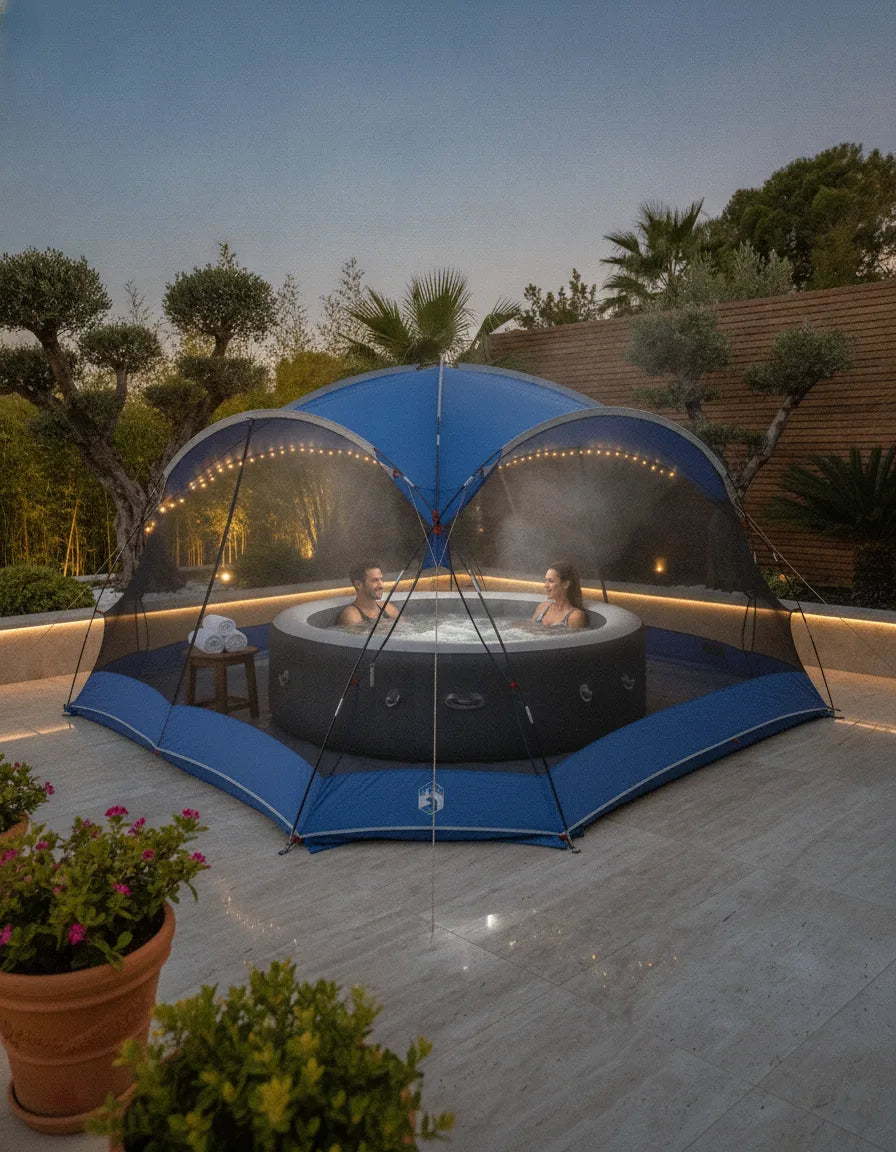 Tente Extérieure Chauffante pour Jacuzzi & Piscine