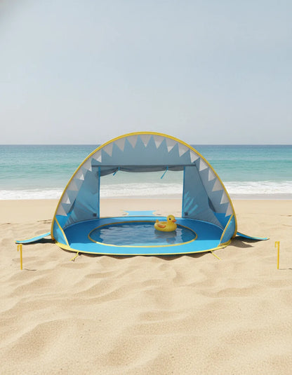Tente Plage Bébé Pop-Up avec Piscine Intégrée