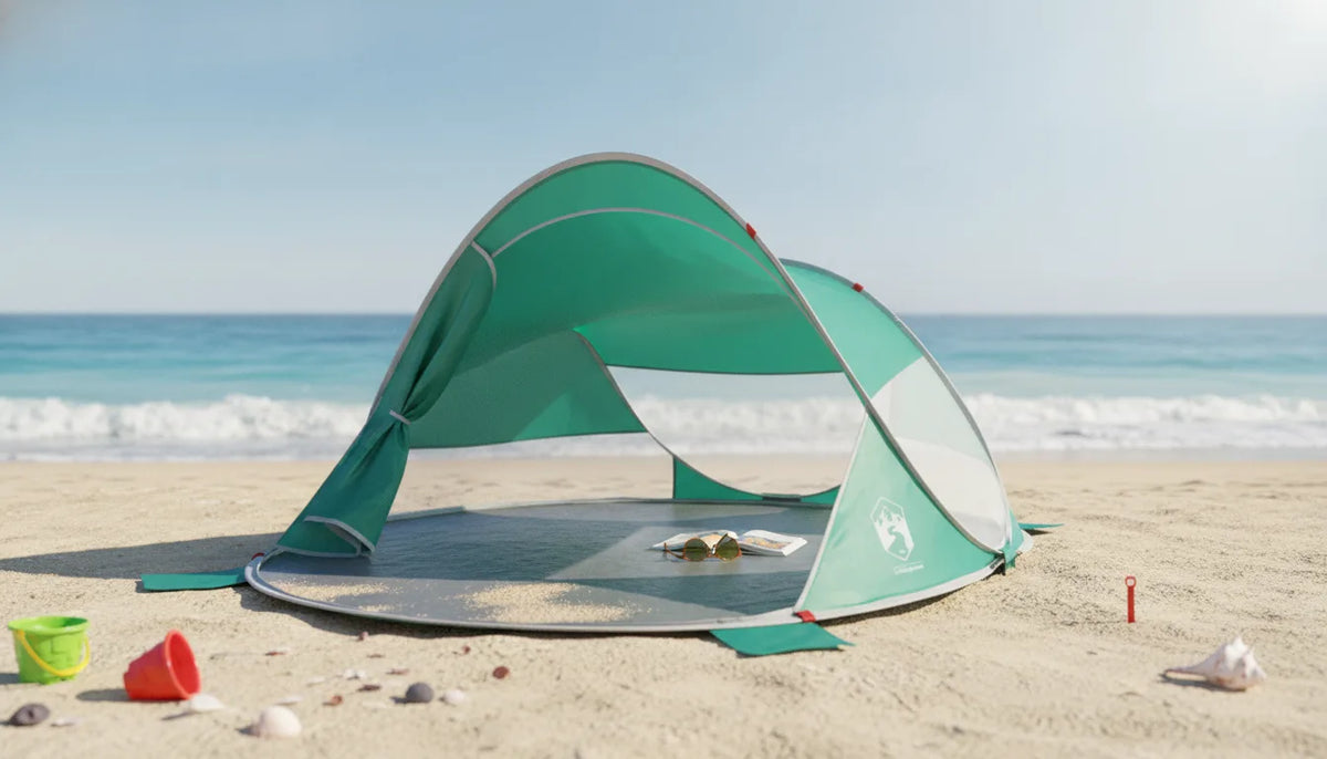 Tente de Plage Pop-Up 2 Secondes Vert d'Eau