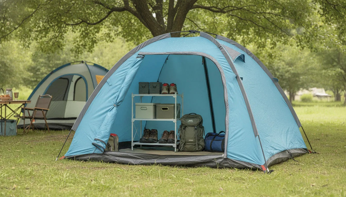 Tente de Stockage Camping Organisée 9 Compartiments