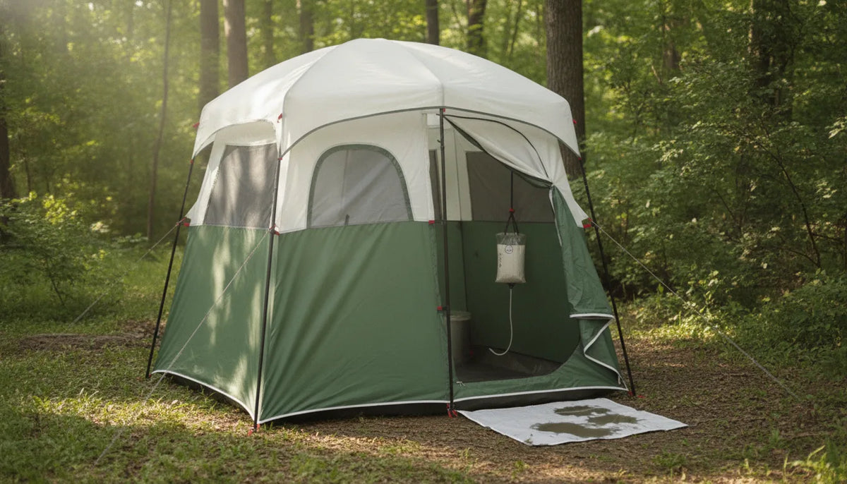 Tente de Douche Camping Polyvalente 2 Compartiments