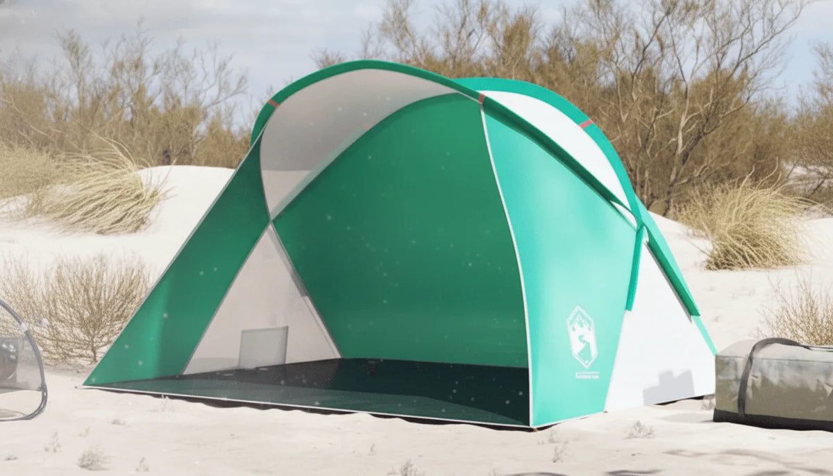 Tente Pop-Up Anti-UV 4 Personnes Vert d'Eau