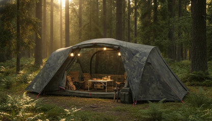 Tente Camouflage 6 Places - Aventure & Camping Familial