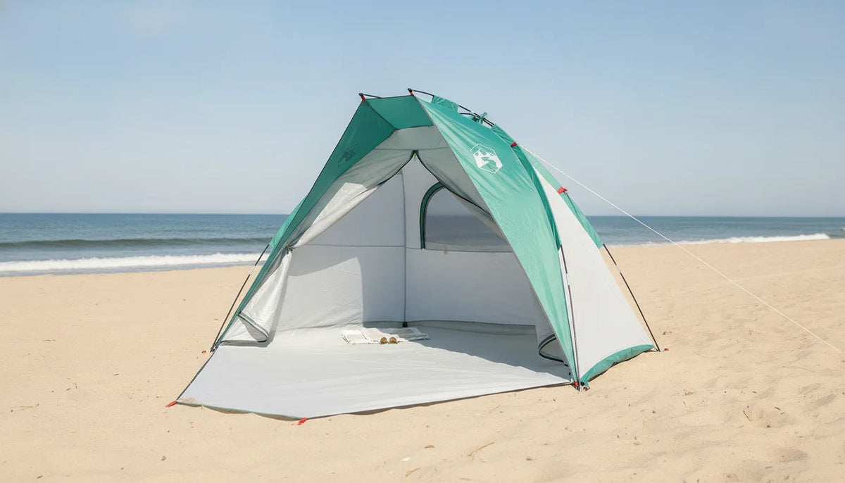 Tente de Plage Pop-Up 2 Personnes Vert d'Eau