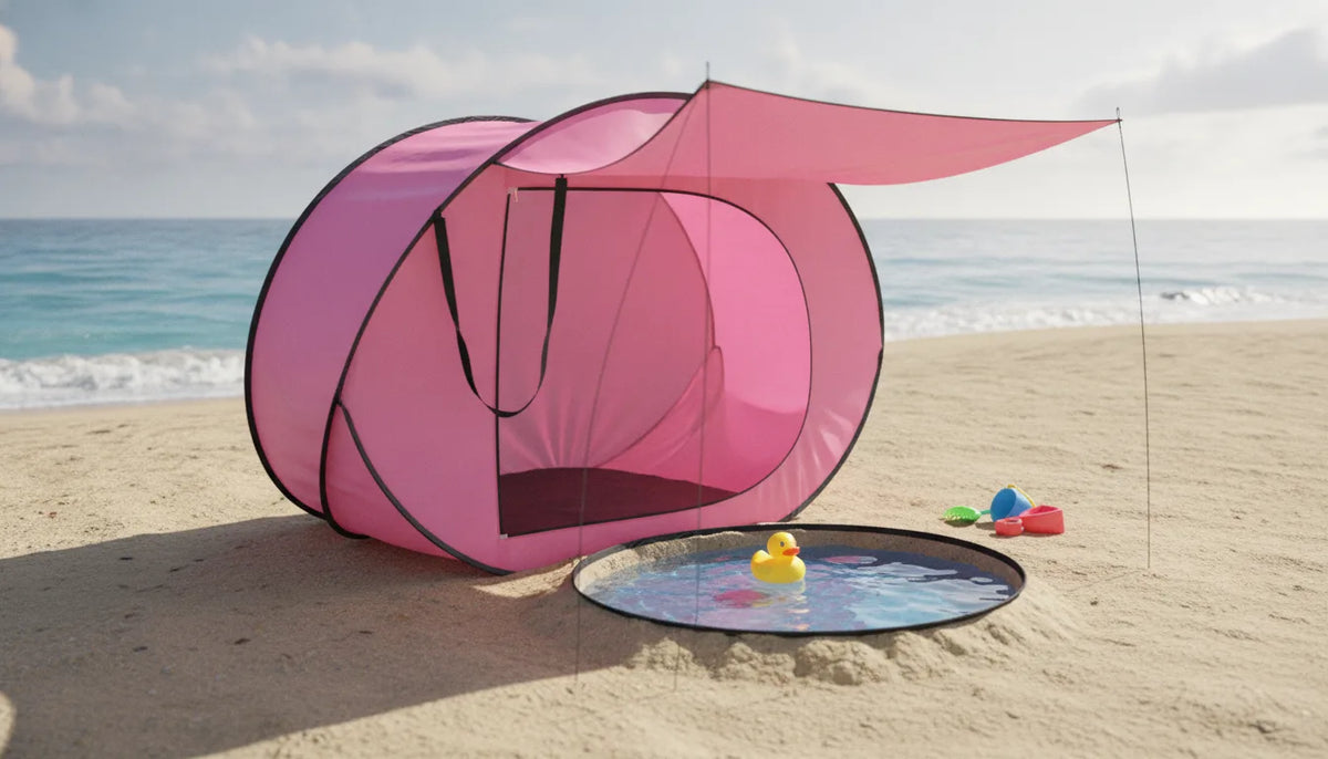 Tente Plage Bébé Pop-Up avec Piscine Intégrée
