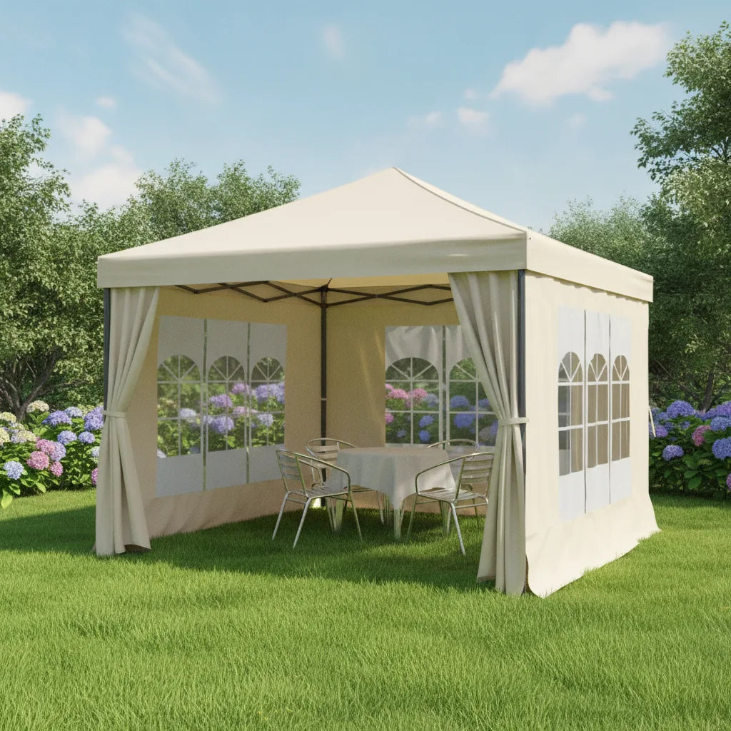 Tente de réception pliable 3x6m élégante et résistante