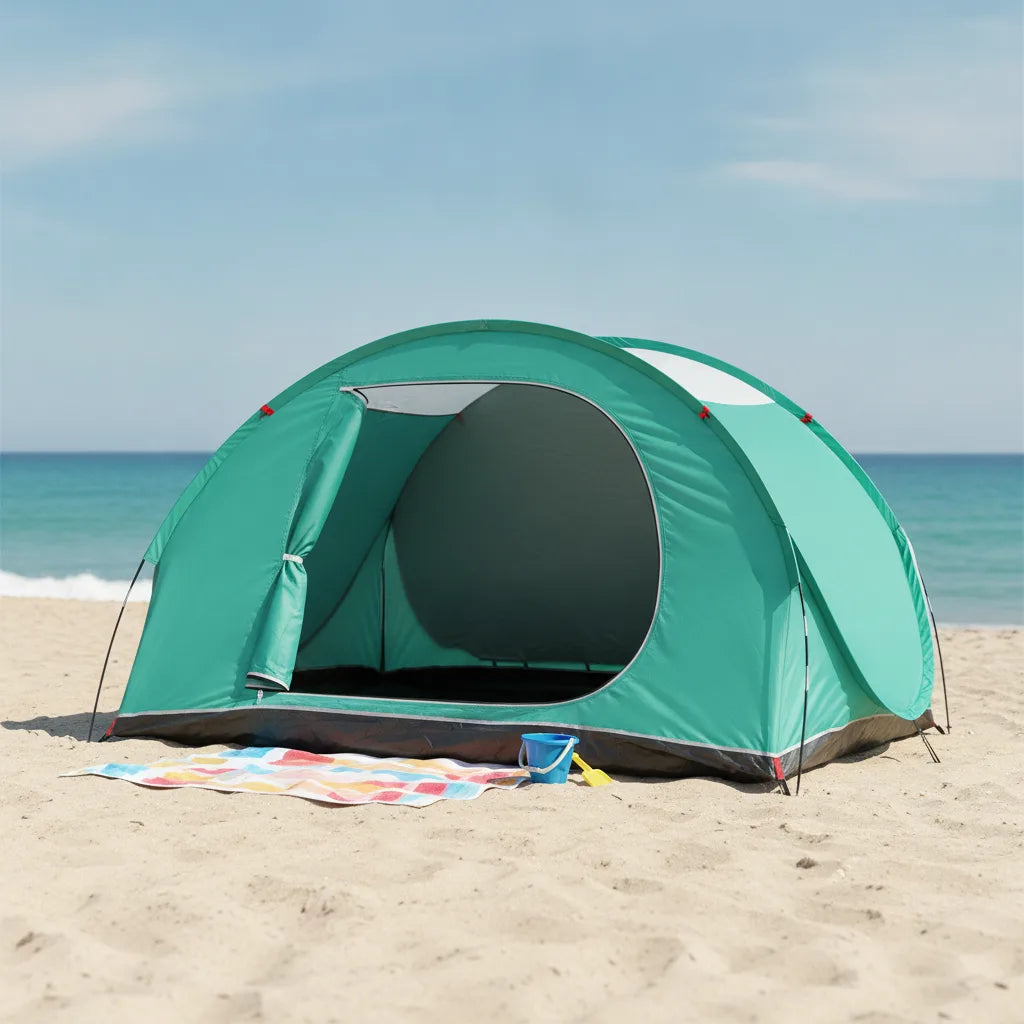 Tente de Plage Pop-Up 2 Secondes Vert d'Eau