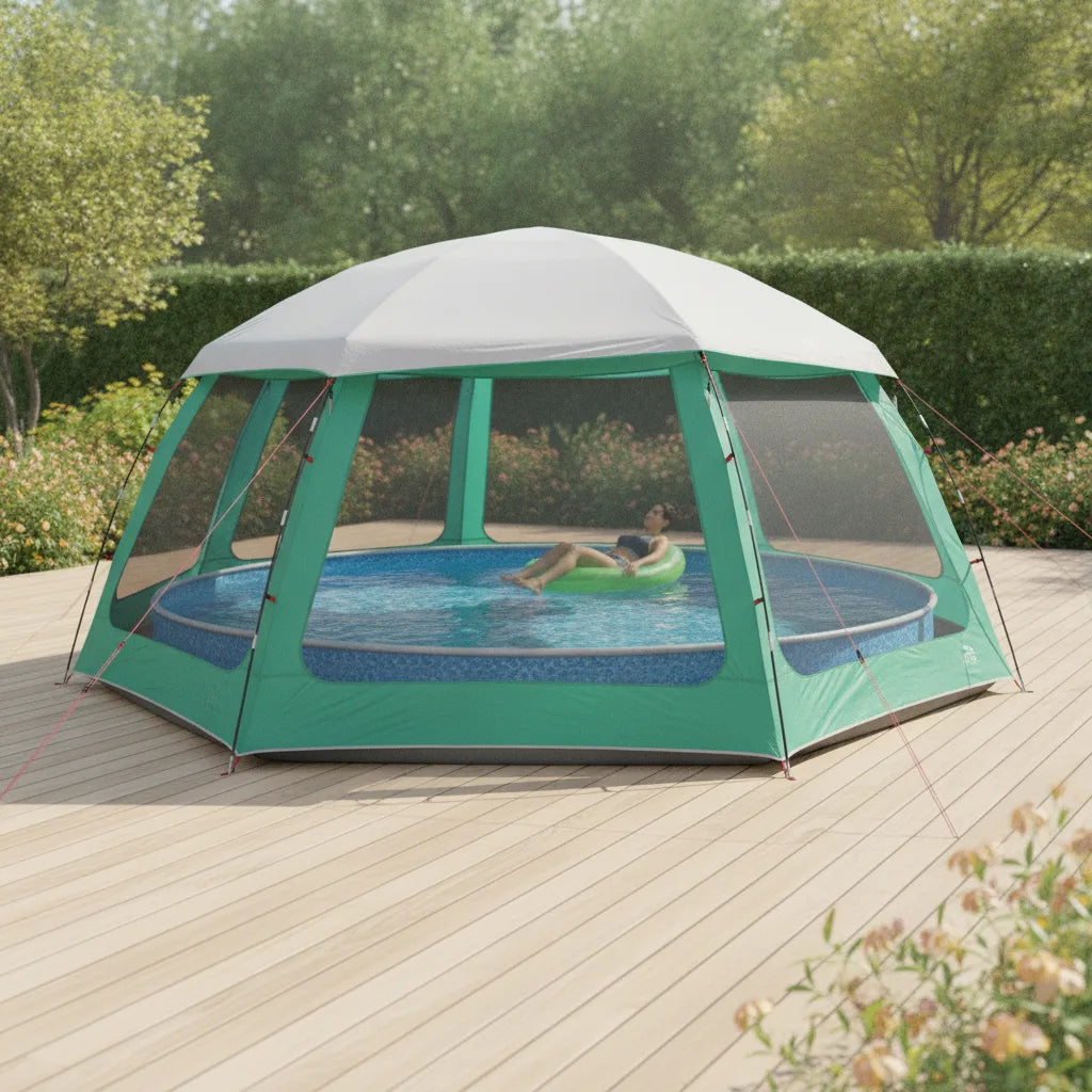 Tente Piscine Hors Sol XL - Abri Polyvalent Imperméable