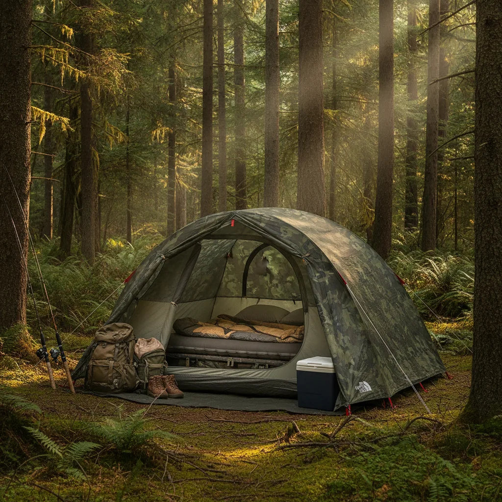 Tente Camouflage 6 Places - Aventure & Camping Familial
