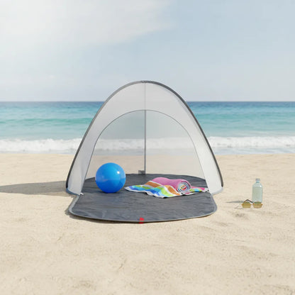 Demi Tente de Plage Pop-Up 2 Secondes Gris