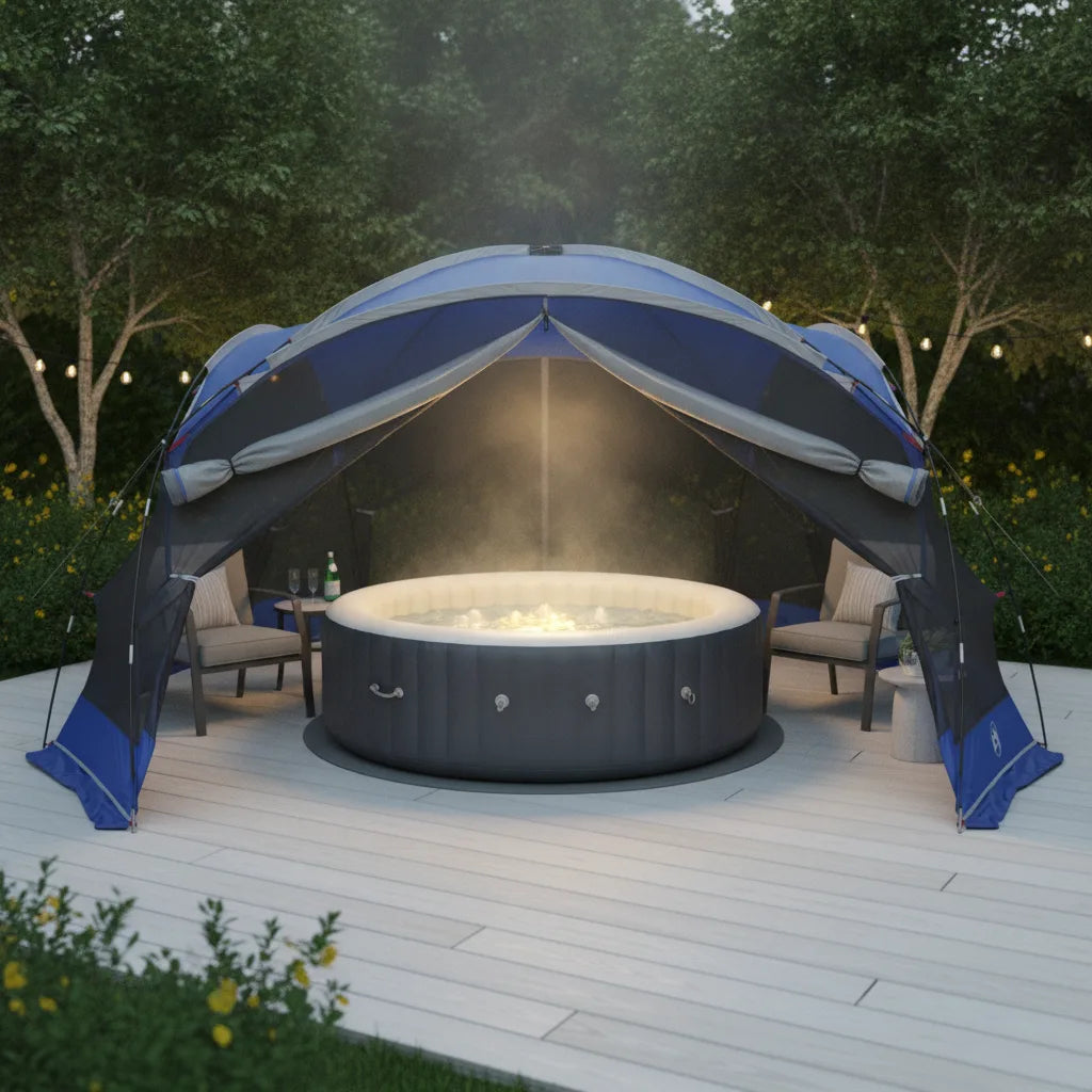Tente Extérieure Chauffante pour Jacuzzi & Piscine