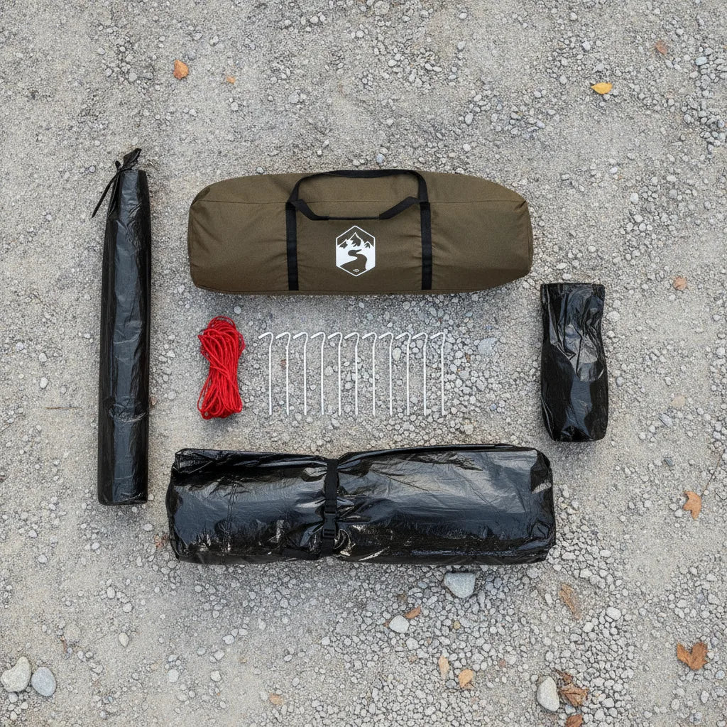 Tente de Pêche 5 Personnes Imperméable - Vert Olive