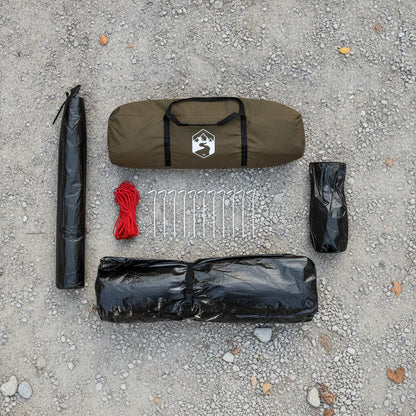 Tente de Pêche 5 Personnes Imperméable - Vert Olive