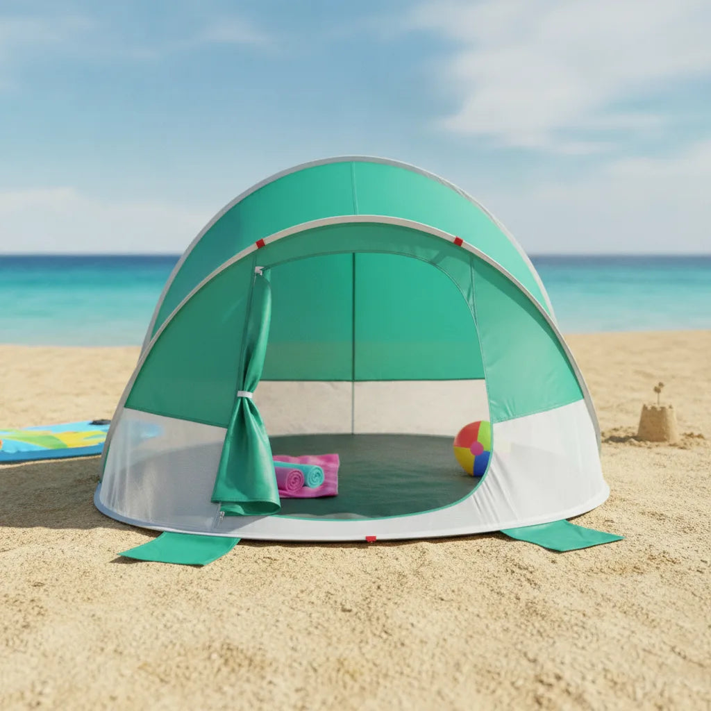 Tente de Plage Pop-Up 2 Secondes Vert d'Eau