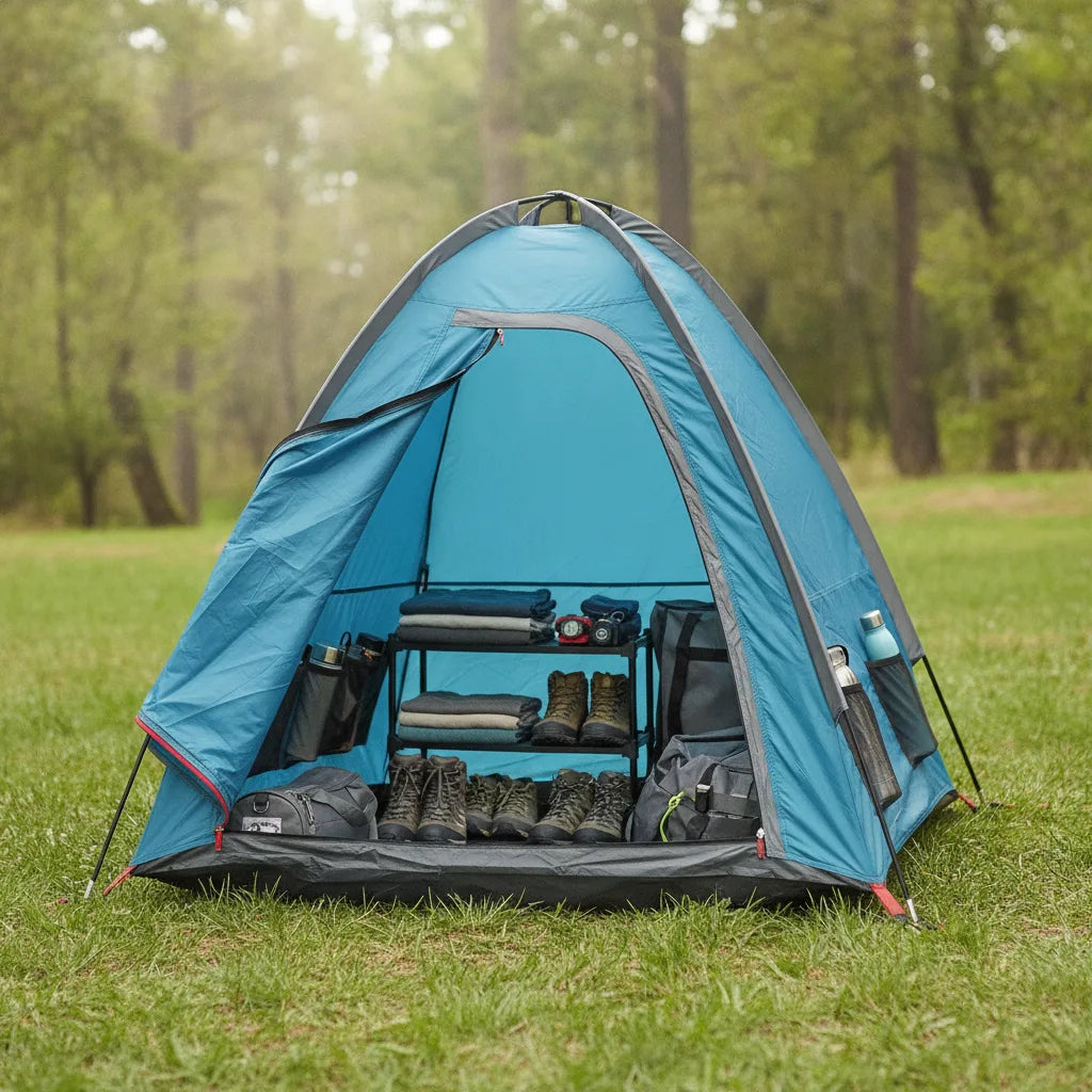Tente de Stockage Camping Organisée 9 Compartiments
