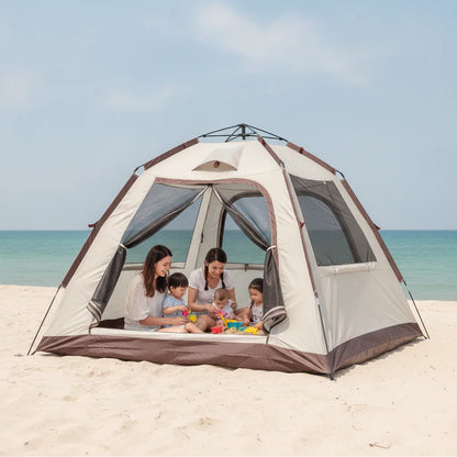 Tente de Plage Familiale XXL - Abri Solaire Automatique