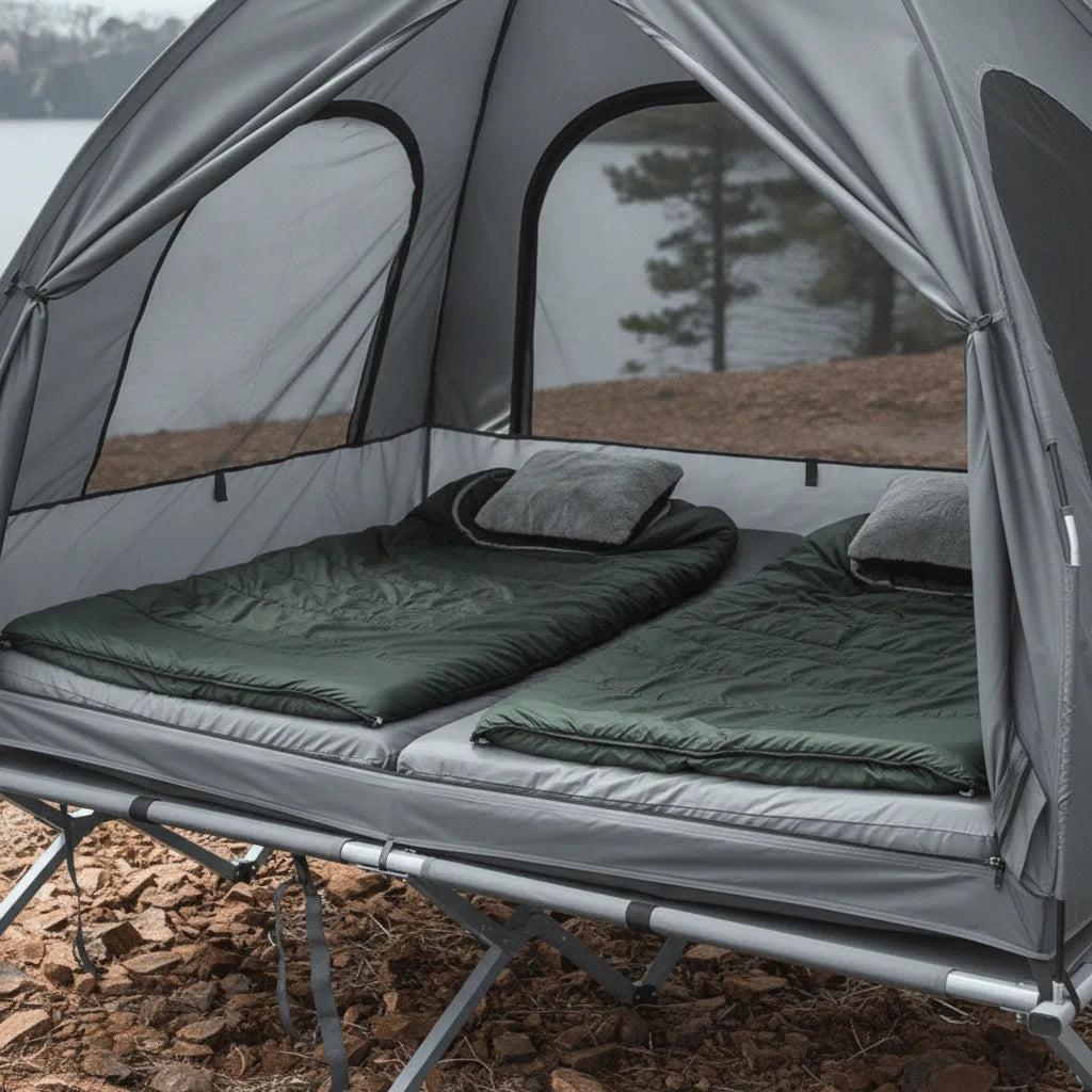 Tente Lit de Camp 2P : Confort Surélevé et Protection Totale