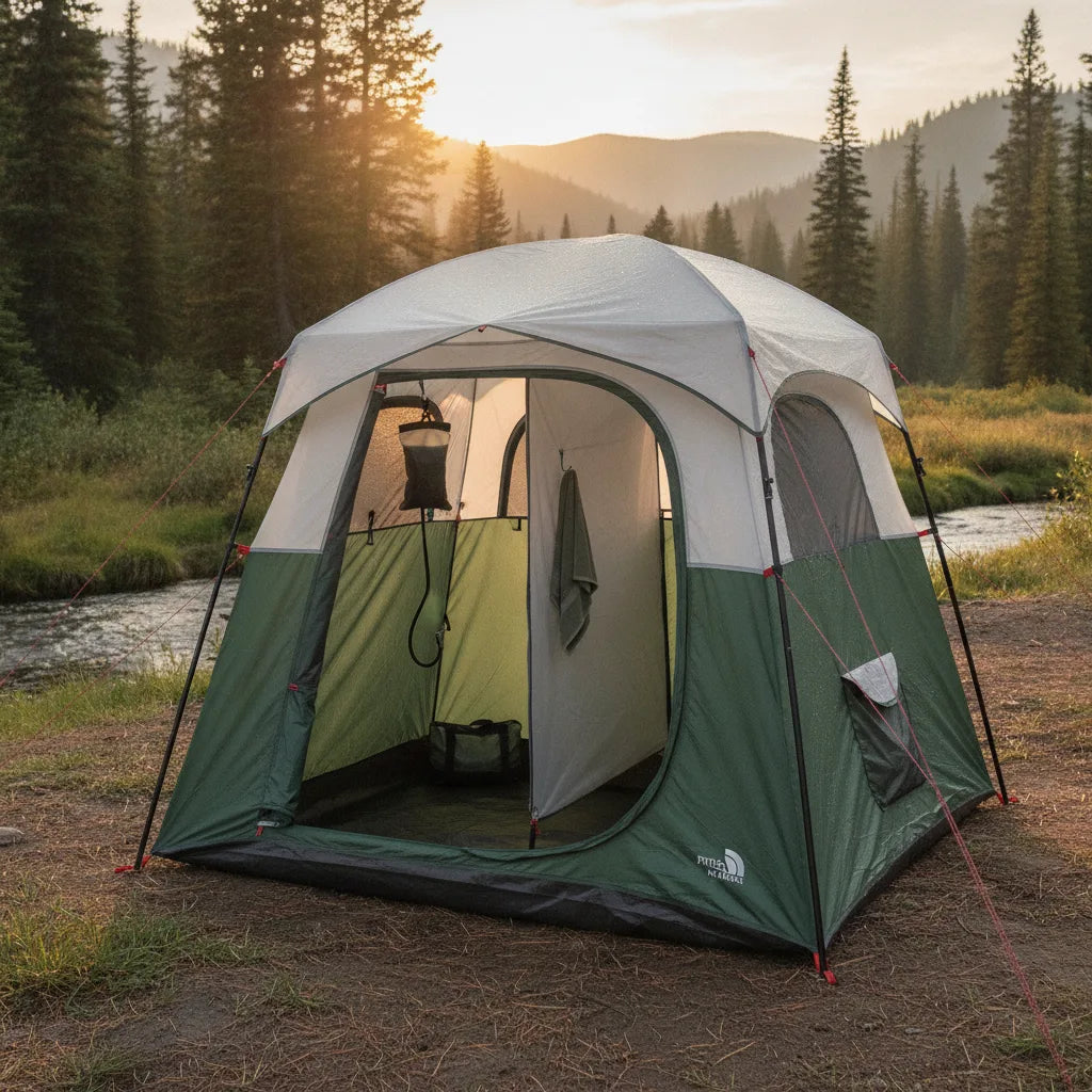 Tente de Douche Camping Polyvalente 2 Compartiments