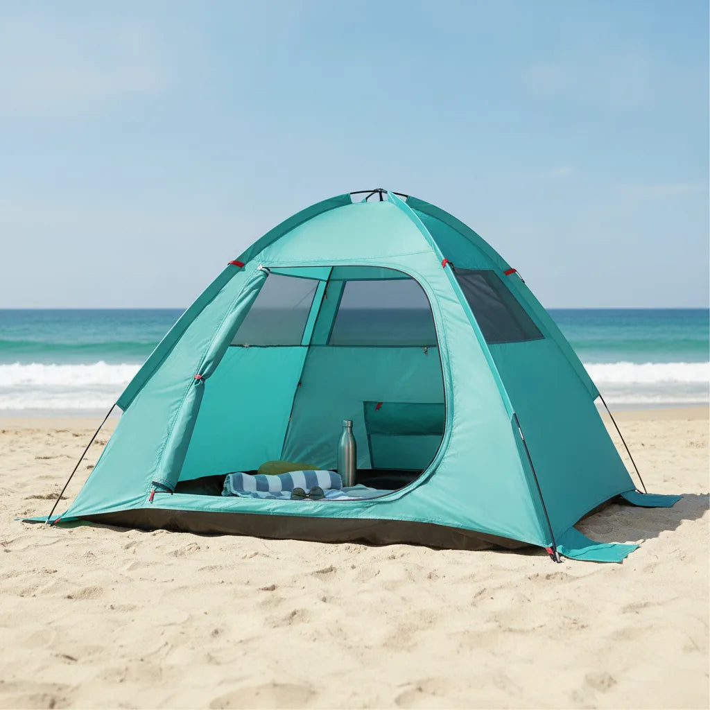 Tente de Plage 3-4 Personnes - Abri Solaire & Vent