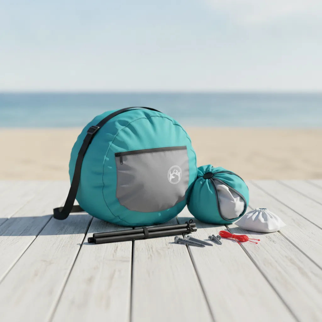 Tente de Plage Pop-Up 2 Personnes Vert d'Eau