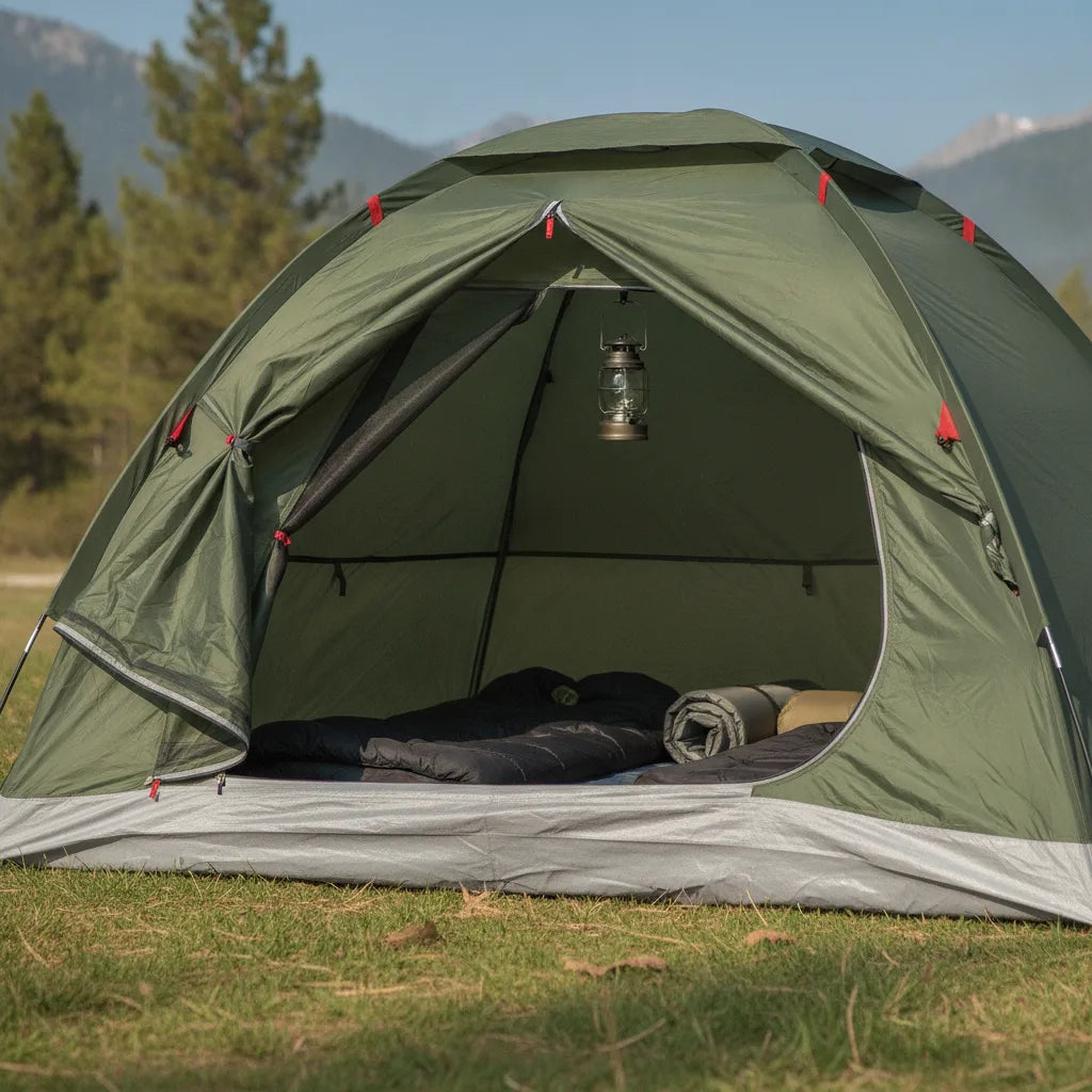 Tente Dôme 2 Places Vert Olive - Camping & Pêche