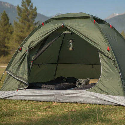 Tente Dôme 2 Places Vert Olive - Camping & Pêche