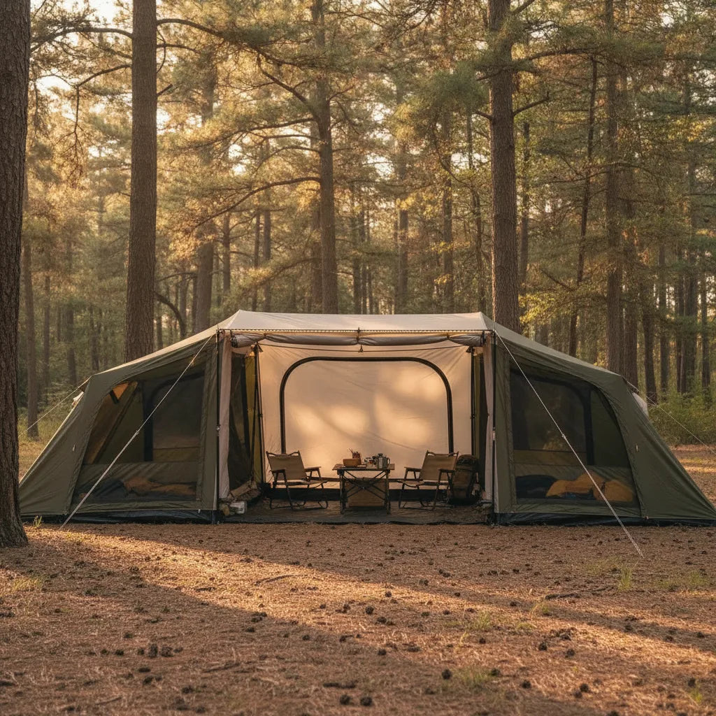 Tente Familiale 6-8 Personnes - Espace Glamping & Montage Rapide