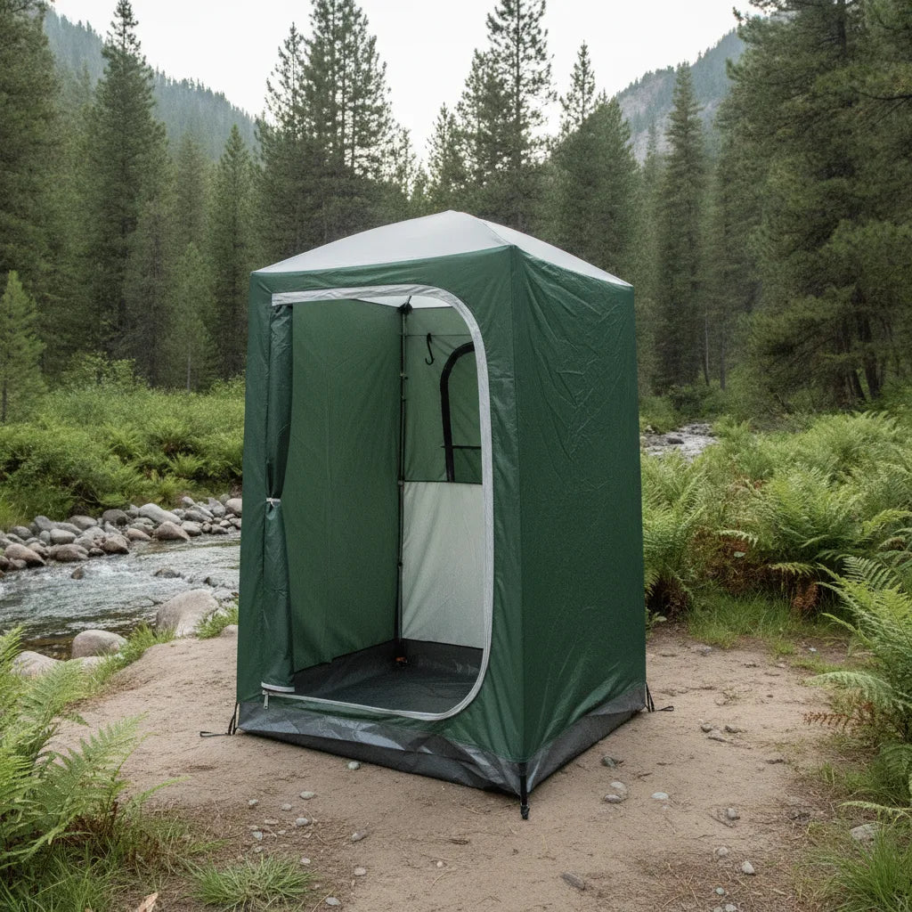 Tente de Douche Camping Polyvalente 2 Compartiments